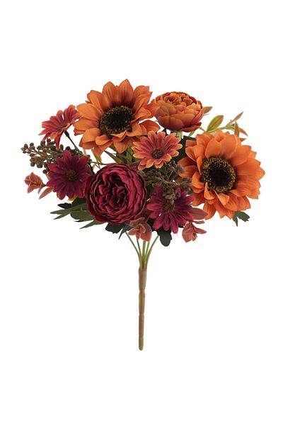 Choice deep yellow-1pc 1/4Pcs Sunflowers peony Artificial Flowers  Fall Summer Decor, Fake Fall Flowers Sil
