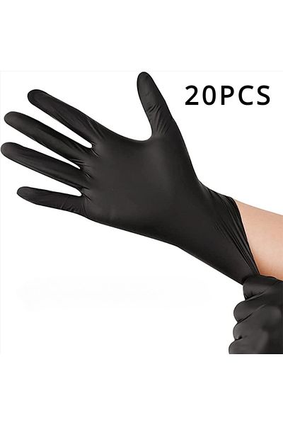 Choice M Black20pcs 100/50/20pcs Black Nitrile Gloves Thickened Disposable Gloves For Cleaning Hairdressing