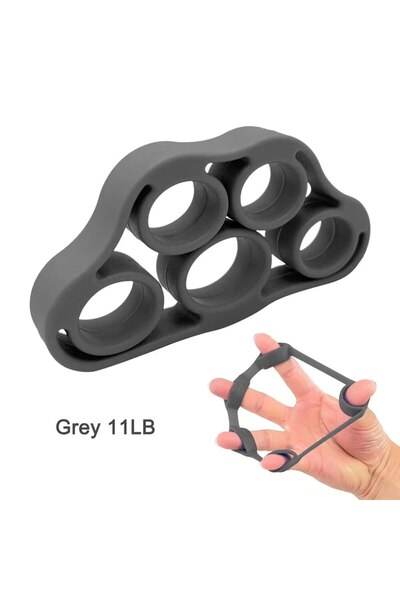 Choice Gray 11LB Silicone Five-Finger Training Hand Expanders Exerciser Wrist Stretcher Finger Gripper Expa