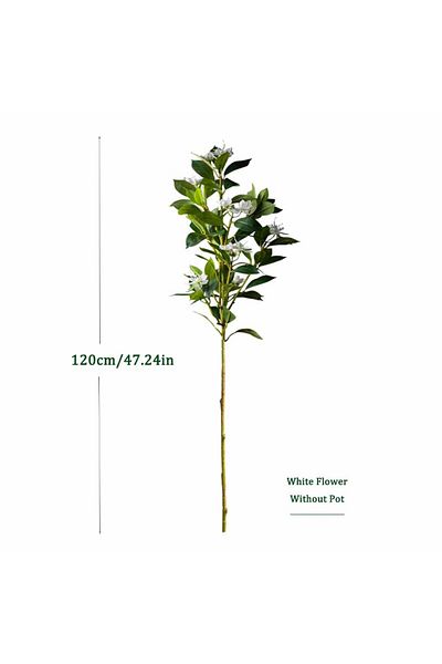 Choice 120cm White 80/120cm Tropical Artificial Ficus Large Banyan Plants Plastic Fiddle Fig Tree Branch Fa