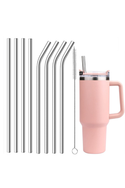 Choice 4 bends and 4 straig 10mm Wide 12 Inch Reusable Stainless Steel Straw,...