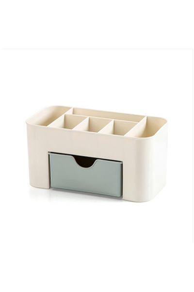 Choice صندوق تخزين منظم مستحضرات التجميل باللون الأزرق الفاتح مع درج لتخزين أ...