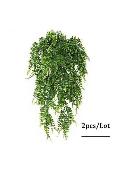 Choice 2pcs 90cm Persian Fern Leaves Vines Home Room Decor Hanging Artificial Plant Plastic Leaf Grass Wedd