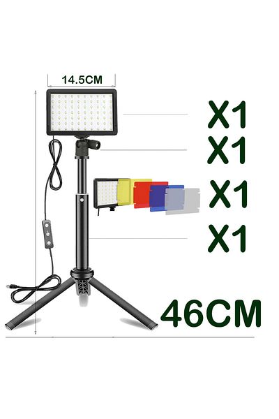 Choice NO holder LED Photography Video Light Panel Lighting Photo Studio Lamp Kit For Shoot Live Streaming