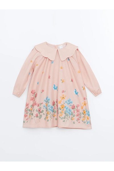 LC Waikiki Lcw Kids Pink Baby Neck Floral Girl's Dress