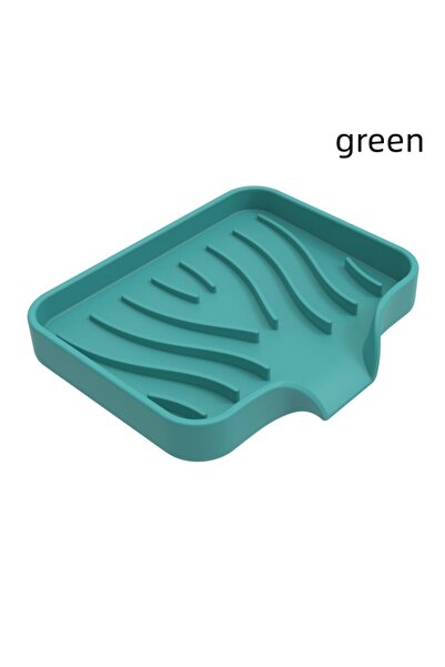 Choice صندوق صابون سيليكون أخضر، رف تصريف الحمام الياباني، صندوق صابون خالٍ م...