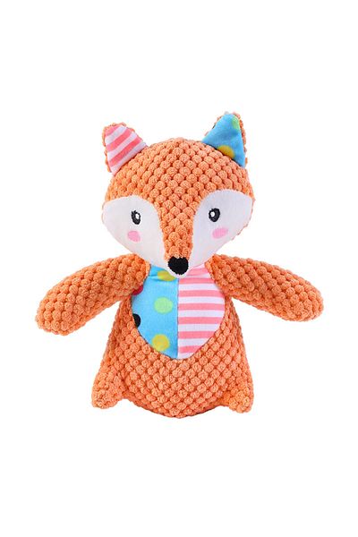 Choice Fox Splicing Style Pet Plush Toy Cat Dog Toy Animals Bite Resistant Interactive Squeaky Pet Dog Teet