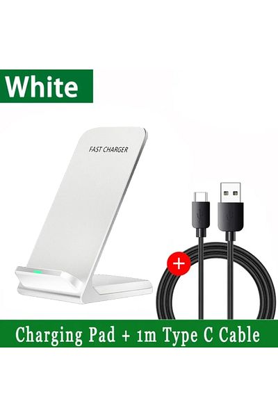 Choice شاحن لاسلكي سريع بقوة 40 واط مع كابل باللون الأبيض لهاتف Samsung S24 S23 S22 21 Ultra Quick Charging S