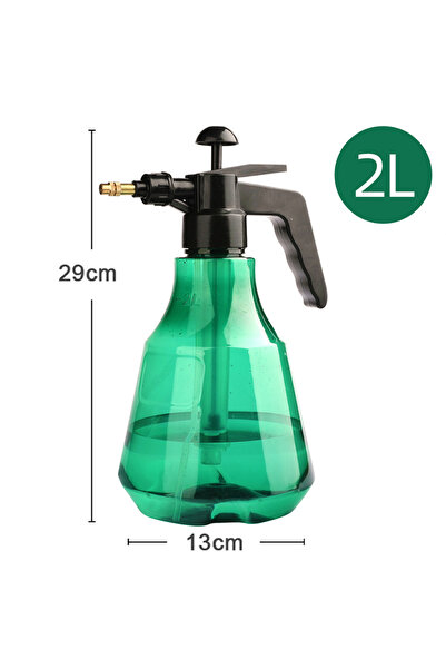 Choice1 وعاء ري الزهور الأخضر سعة 2 لتر مع فوهة رذاذ ضغط الهواء بنمط عمودي وز...