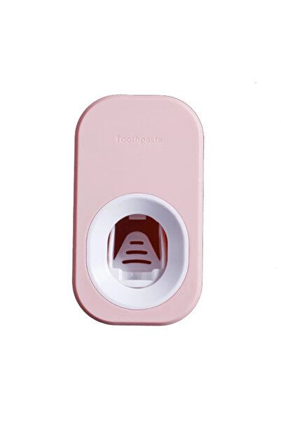 Choice موزع معجون أسنان أوتوماتيكي باللون الوردي، عصارات معجون أسنان، حامل فرشاة أسنان مقاوم للغبار، مثبت على الحائط
