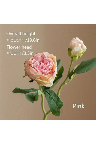 Choice Pink B Peony Simulation Flowers, Home And Living Room Artificial Flower Decorations, Dining Table Dr