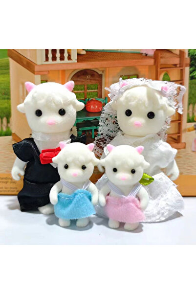 Choice Sheep family Dollhouse 1:12 Simulation Forest Family Doll Reindeer Pan...