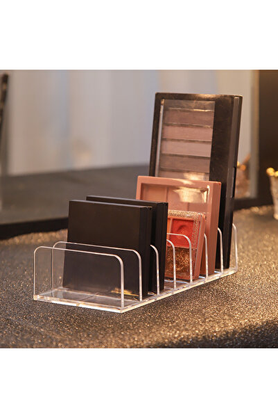 Choice منظم مكياج شفاف مكون من 7 أقسام، مقاس S، للوحة ظلال العيون ومستحضرات ا...