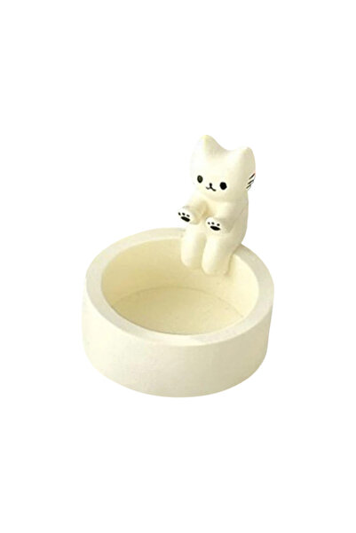 Choice قطة - حامل شموع على شكل قطة كرتونية حامل شموع شاي على شكل قطة زينة سطح...