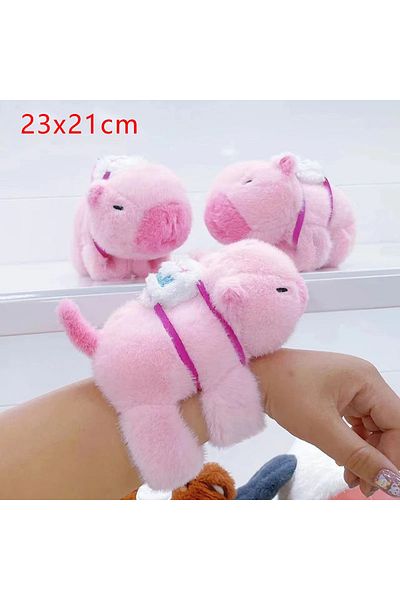 Choice 20cm-4 Lovely Capybara Animal Slap Snap Wrap Wristband Bracelet Plush Stuffed Animal Kawaii Capybara