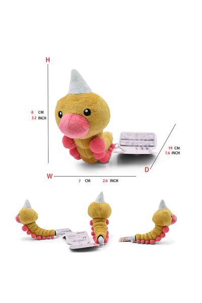 Choice Weedle Scolipede Butterfree Weedle Plush Toys Stuffed Collection Doll, Birthday Gift for Children Co