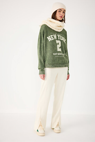 No Matter What Pale Effect Printed Oversize Sweatshirt