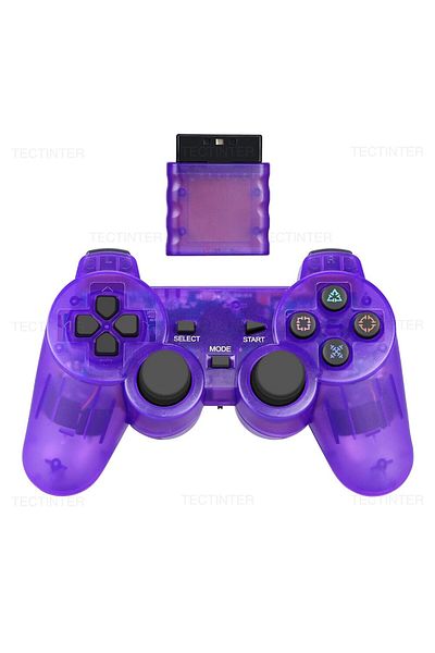 TECTINTER Purple Wireless Controller For PS2/PS1 Gamepad Dual Vibration Shock For Sony Playstation 2 Joypad Jo