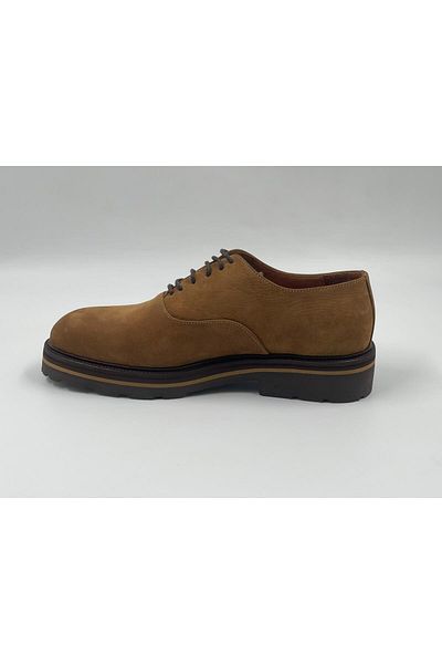 CLASS WOOD ClassWood 19885 - Ανδρικά κλασικά παπούτσια Nubuck, ψηλή σόλα, γνήσιο δέρμα, μαύρισμα