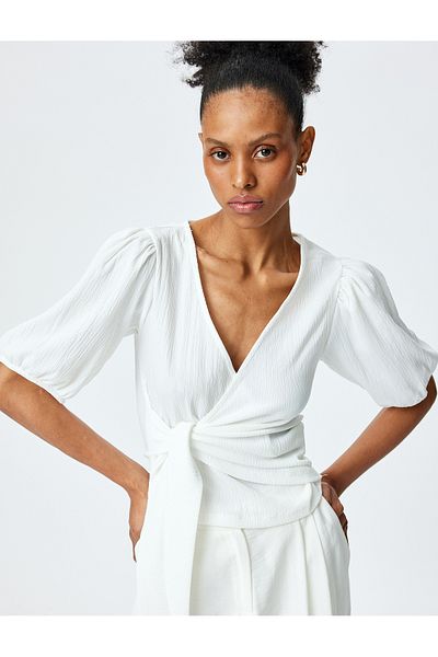 Koton white Envelop Blouse