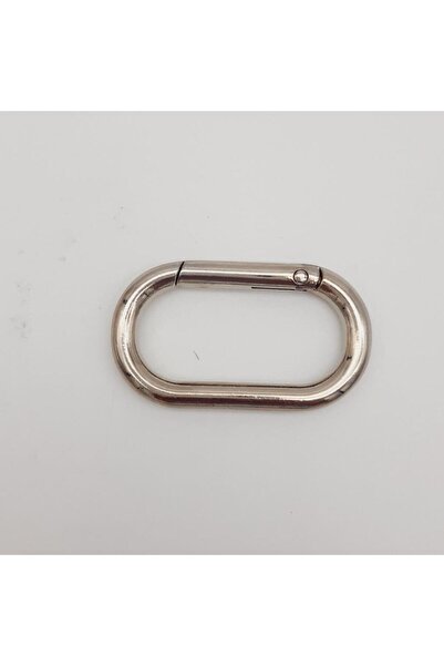 angel çanta aksesuar حلقة زنبركية فضية كبيرة الحجم بيضاوية 1 قطعة