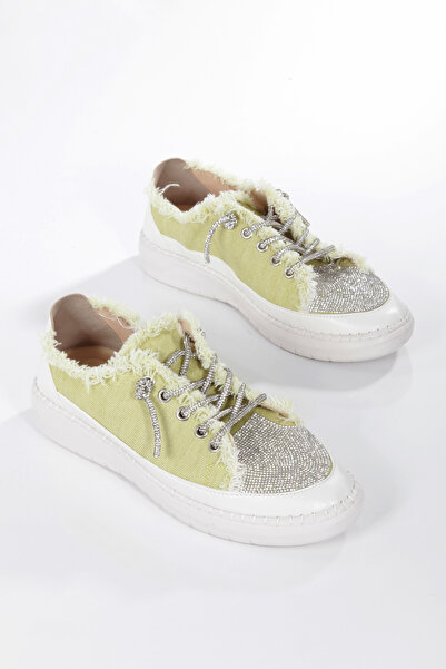 Generic Brand PANTOFI SPORT DETALIAȚI PIETRE VERDE APĂ DE FEMEI