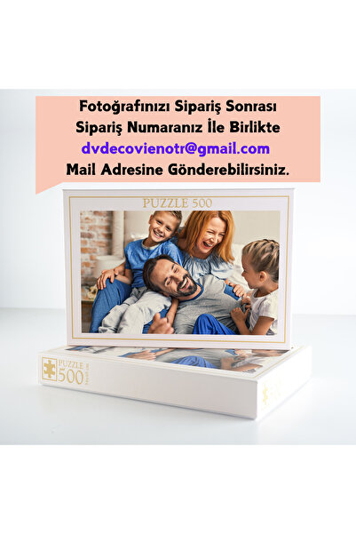 DECOVIENO 500 Parça Kişiye Özel Fotoğraf Baskılı Kişiselleştirilmiş Foto Yapboz Puzzle (48CM X 34CM)