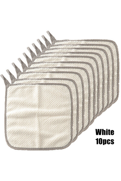 Choice 3-10 قطع من منشفة المطبخ البيضاء المضادة للزيت 8 طبقات من الألياف الدق...