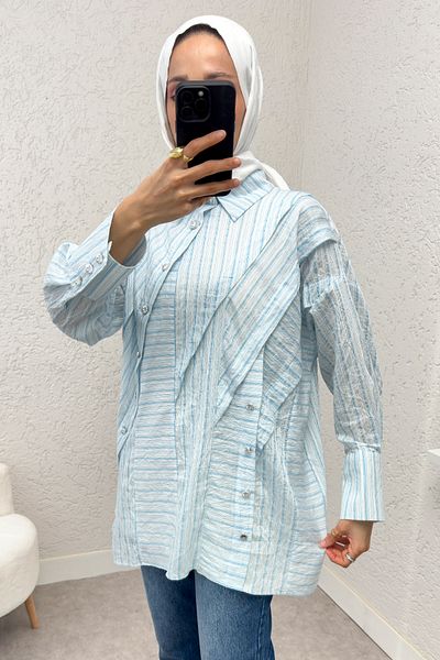 Salih Çelebi BEBE BLUE Tunic 2231 - Σταυρωτό Κουμπί