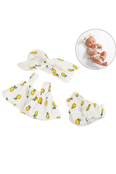 Choice فستان ليموني صغير، سترة، ملابس دمى، ملابس لدمية طفل مقاس 16 بوصة 40 سم...