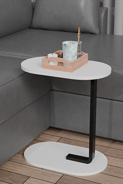 Modalanka Hilal Zigon Yan Sehpa –Koltuk Altına Giren, Metal Ayaklı, Modern, Ş...