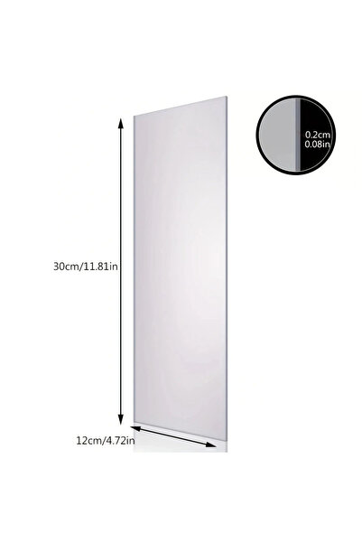 Choice 30 x 12cm 11.81 and 7.87inch Large Clear Acrylic Cake Scraper Smoother...