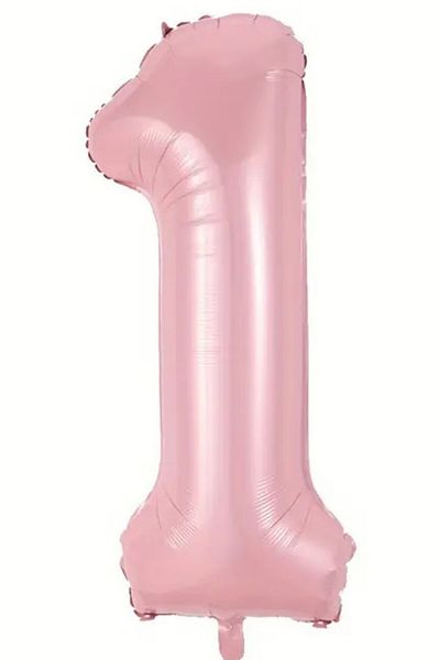 BeySüS Pink 1 Number Foil Balloon 80 cm