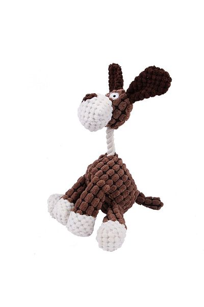 Choice 1pc coffee New Dog Sounding Toy Molar Training Interactive Corn Grain Donkey Pet Supplies Safe And H