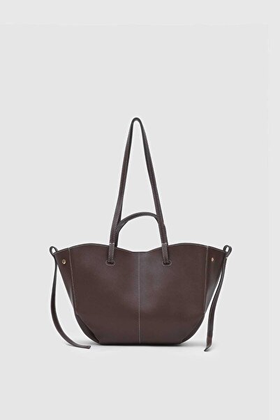 GUONN حقيبة ميرا جلدية نسائية مع حزام لليد والكتف - حقيبة نسائية مع جرو