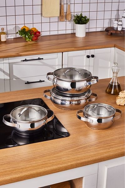 Karaca Kuzina 8 Piece Steel Cookware Set