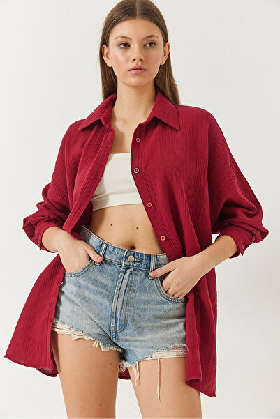 Bianco Lucci Women's Oversize Muslin Shirt 2025 60271021