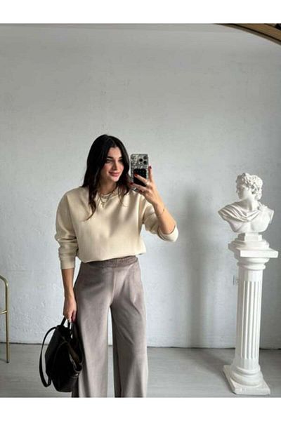 Kültür Boutique Women's Velvet Wide-Leg Pants
