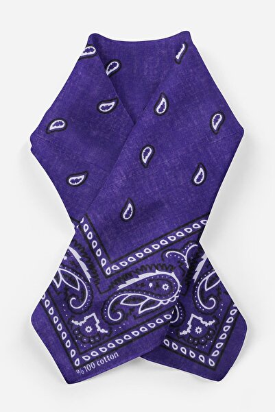 New Obsessions Shawl Patterned Square Cotton Bandana Scarf