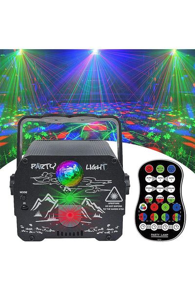 COOYA Mini Disco Ball Stage Light with Remote Control, DJ Party Light for Birthday Gift