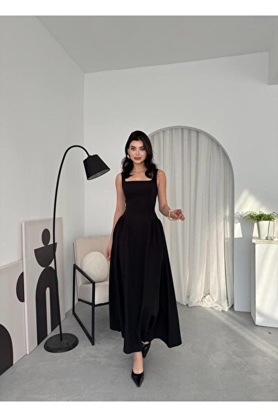 conconmoda Hera Uzun Kalın Askılı Elbise