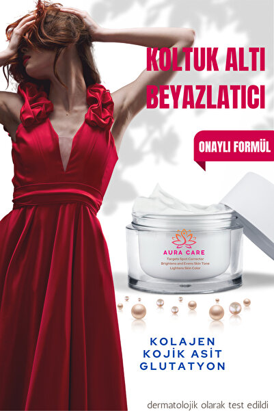 Aura Care Koltuk Altı Beyazlatıcı Krem - (Glutatyon, Kojik Asit, Kolajen Form...