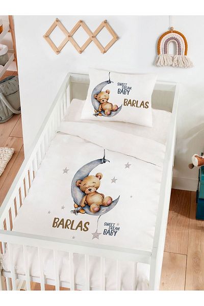 Homamia Bear on the Moon Baby Duvet Cover Set