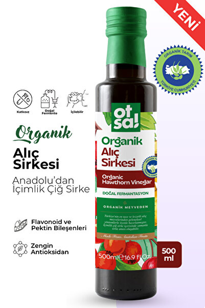 Otsa Organik Alıç Meyvesi Ile Doğal Olarak Fermente Edilmiş Alıç Sirkesi 500 ml
