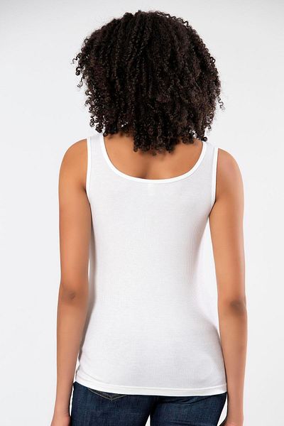 ERDEM İÇ GİYİM White Viscose Camisole Soft Textured Erdem Weweus Tank Top 2106