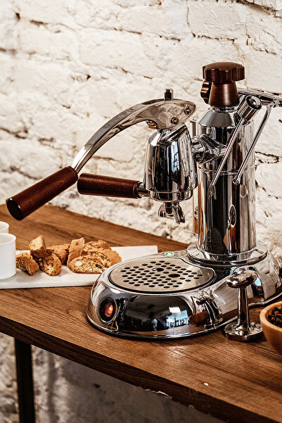 SMEG La Pavoni Stradivari Europiccola Wooden Kahve Makinesi