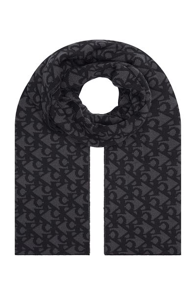 Calvin Klein Čierna šatka AOP SCARF