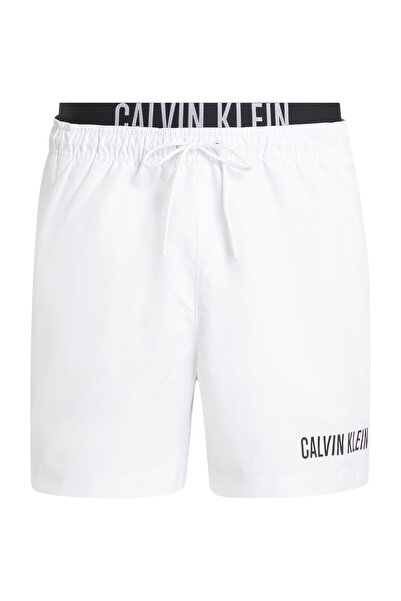 Calvin Klein Detail plavek s dvojitým pasem Šortky s páskem Plavky Krátké KM0KM00992YCD Pánské plavky ŠORTKY