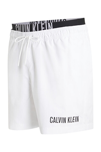 Calvin Klein Detail plavek s dvojitým pasem Šortky s páskem Plavky Krátké KM0KM00992YCD Pánské plavky ŠORTKY