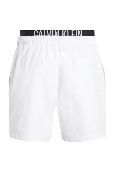 Calvin Klein Doppelte Taille, detaillierte Badeshorts, Taillenschnür-Badebekleidung, kurz, KM0KM00992YCD, Herren-Badeanzug-Shorts
